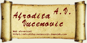 Afrodita Vučenović vizit kartica